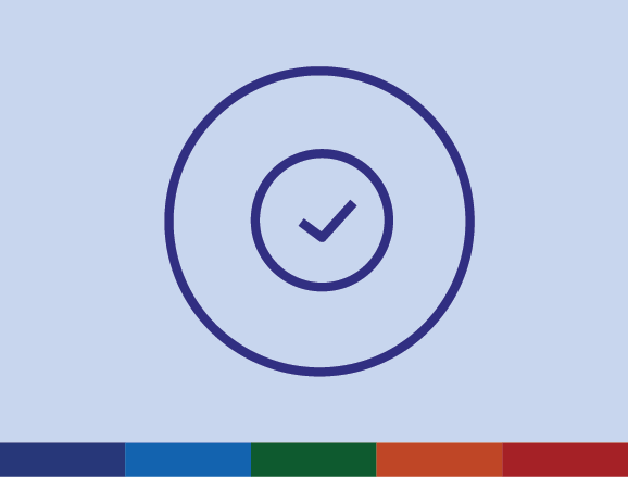 Icon of a ticked circle representing an action achieved.