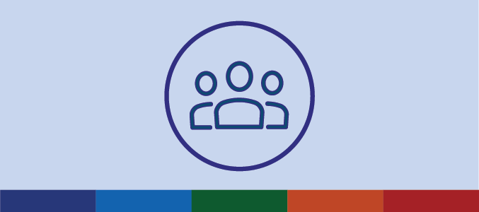 Icon of a group of people representing staff members.