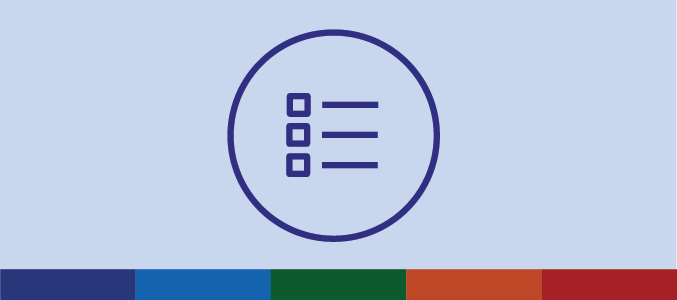 Icon of a list representing several items or actions.